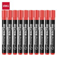 得力(deli) S550红色油性粗头记号笔物流大头笔 签名笔马克笔 10支/盒 2盒/组