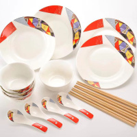 陶瓷餐具碗碟套餐家用高档陶瓷碗盘筷乔迁餐具多件套