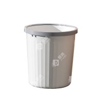 居将 JJ4022211 塑料压圈垃圾篓客厅大容量无盖大口径垃圾桶 白色大号12L