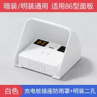 国际电工 86型户外室外充电桩专用插座 防雨罩+明装二孔插座 单位:套