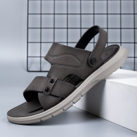 TM凉鞋男士夏季新款休闲沙滩鞋男真皮时尚高级拖鞋软底男鞋子潮