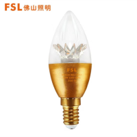 FSL佛山照明 LED节能灯泡晶钻金尖泡E14小螺口 6.5w 黄光