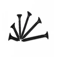 PEH黑色高强度平头自攻螺丝沉头螺丝钉加硬墙板干壁钉木螺丝3.5*20MM