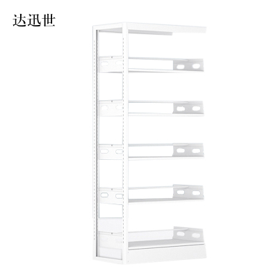 达迅世图书馆书架阅览室货架资料档案架钢制书架单面五层副架