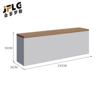 金菲罗格户外花箱铁艺花架组合 150x30x50cm坐凳款