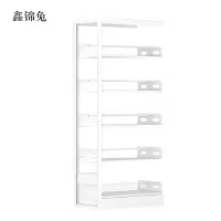 鑫锦兔图书馆书架阅览室货架资料档案架钢制书架单面五层副架