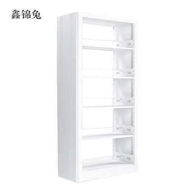 鑫锦兔图书馆书架阅览室货架资料档案架钢制书架双面五层主架