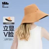蕉下(BENEUNDER)穹顶系列倍护防晒渔夫帽21蜜瓜色-云炭黑