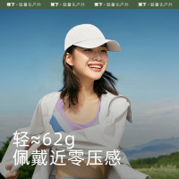 蕉下(BENEUNDER)然野系列率则女士户外防晒鸭舌帽霜奶白