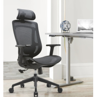 匹客 人体工学办公室网布电脑椅子可调节办公室会议 舒适久坐 转椅