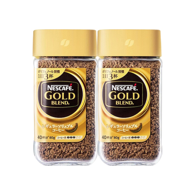 2罐装 (雀巢中国)NESCAFE雀巢GOLD金牌醇品速溶咖啡日本进口80g