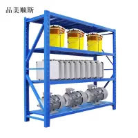 品美顺斯承重300kg货架置物架钢制货架长150宽50高200CM