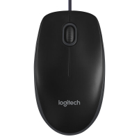 罗技(Logitech)B100企业版 鼠标 有线鼠标 办公鼠标 对称鼠标 黑色(单位:个)