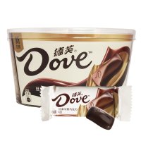 德芙(Dove)巧克力碗装 喜糖伴手礼新老包装随机发圣诞节零食 [1碗]丝滑牛奶(18条) 碗装 252g