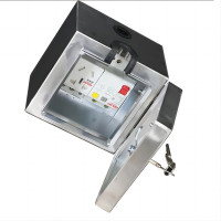 304不锈钢户外防水电箱空开盒带锁防盗盒汽车充电配电箱室外明装 小号/304材质空箱通用锁