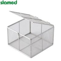 SLAMED 不锈钢带盖消毒筐 尺寸100×100×100mm