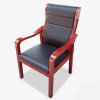 仓迪 好事达易美 定制会议椅 现代中式办公椅西皮高背黑色椅子 CDF001