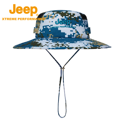 Jeep高尔夫渔夫帽男小众设计户外钓鱼时尚迷彩帽子防晒百搭遮阳帽