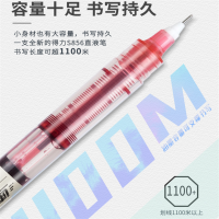 得力(deli)速干直液笔走珠签字笔学生办公中性笔 ins无印简约风 0.5mm全针管12支/盒S856红