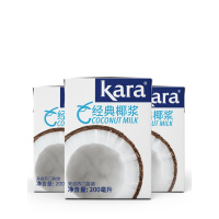 KARA佳乐经典椰浆200ml*3瓶 来自印度尼西亚苏门答腊岛 椰香浓郁 口感顺滑