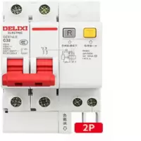 德力酉空气开关带漏电保护器 DZ47SLE 2P 50A