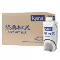 KARA佳乐经典椰浆330ml*12瓶整箱 来自印度尼西亚苏门答腊岛 椰香浓郁 口感顺滑