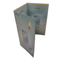 永大协折页200g铜版纸单面覆膜双面四色印刷压痕