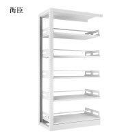 衡臣图书馆书架阅览室货架资料档案架钢制书架双面五层副架