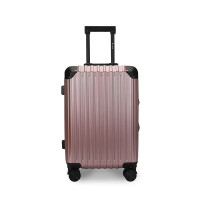 PLOVER万向轮铝合金框拉杆箱GD2655 玫瑰金 20寸