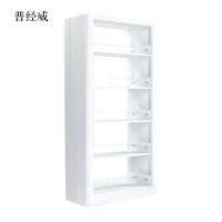 普经威图书馆书架阅览室货架资料档案架钢制书架双面五层主架