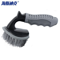 海斯迪克 HKQS-53 便携式汽车轮胎刷 软柄防滑轮胎刷手动清洁工具 T型刷