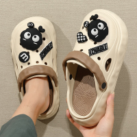 踩屎感洞洞鞋男款夏季外穿防滑防臭厚底沙滩凉鞋运动开车拖鞋男士