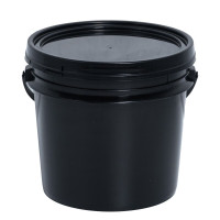 册宣 加厚密封塑料桶存储桶密封 罐 涂料桶油漆桶乳胶漆包装桶黑色5L