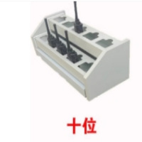 手持步话机存放架 钢木10位可放置充电座:长/宽度<100mm,高度<55mm