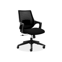 迪欧 办公家具 人体工学椅电脑椅 职员椅办公椅 黑色 网布转椅