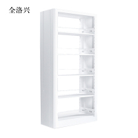 全洛兴图书馆书架阅览室货架资料档案架钢制书架双面五层主架