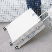 SPEEDWATTX 行李箱箱包大容量密码旅行箱26寸拉杆箱 直角款白色