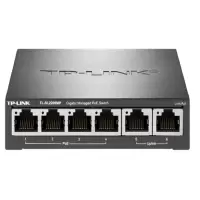 TP-LINK TL-SL2206MP(4口POE-36W)双千兆上联6口云管理PoE交换机网络监控摄像机4口供电远程