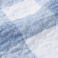 顶瓜瓜纱布毯(蓝白格)150*200CMDGGT1010