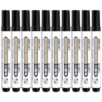 得力(deli)6811白板笔 办公会议白板笔可擦易擦 10支/盒 黑色