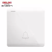 德力西电气(DELIXI ELECTRIC)开关插座面板 CD219大板无边框系列 经典款 门铃-10只/盒-白色