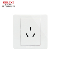 德力西电气(DELIXI ELECTRIC)开关插座面板 CD210系列 基础款 10A三孔-12只/盒