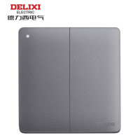 德力西 CD821 开关类 二开双控 银色 HAEG862K2/SY 面板开关