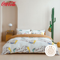 可口可乐亲肤水洗棉四件套浮木岛屿