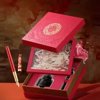 派克(PARKER) 卓尔苍龙红墨水笔+龙年系列御龙至尊套盒