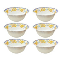 康宁餐具(Corelle Brands) 冰萃玲珑彭巴杜夫人餐具6件套(5.0寸饭碗*6)