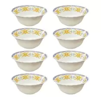 康宁餐具(Corelle Brands) 冰萃玲珑彭巴杜夫人 餐具8件套(5.0寸饭碗*8)