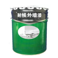 美易彩 外墙乳胶漆防水防晒家用外墙涂料室外耐久油漆 孔雀蓝-5KG