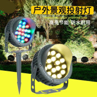 3Mled车轮投光灯户外射灯室外防水亮草坪景观庭院灯投射灯照树灯 24w正白