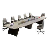一鹏高档简约现代烤漆会议桌长桌会议室长条桌椅组合会议桌